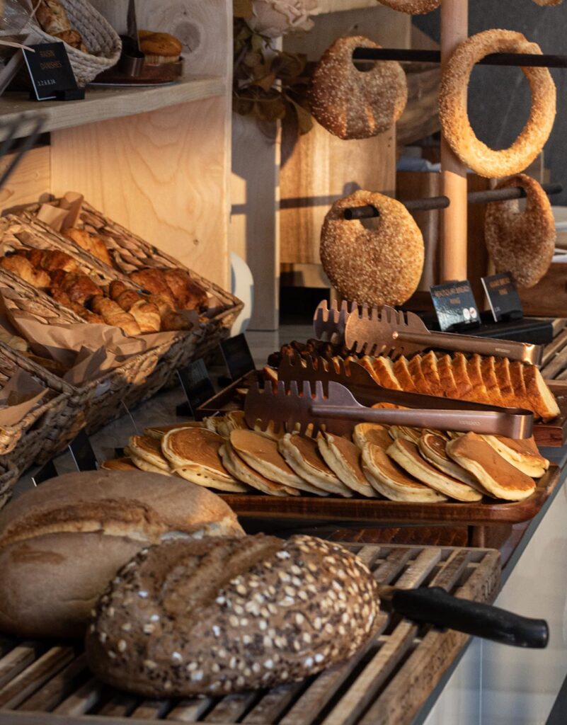 Bread & Spread's artisan breads and pastries in the morning light